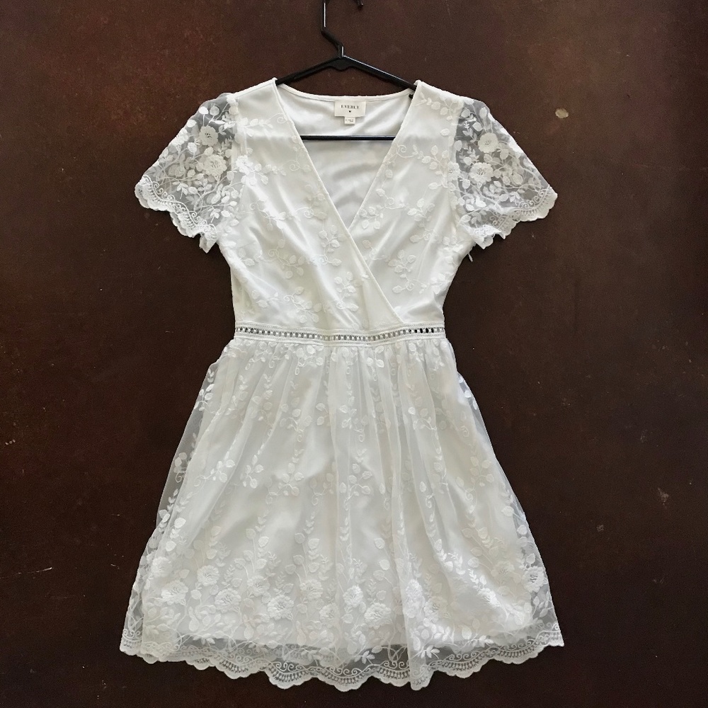 Everly White Lace Dress